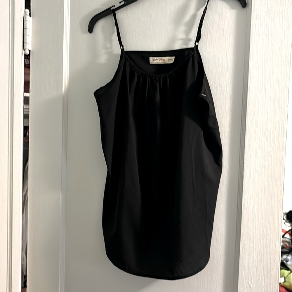 Black camisole, lightweight and loose fitting